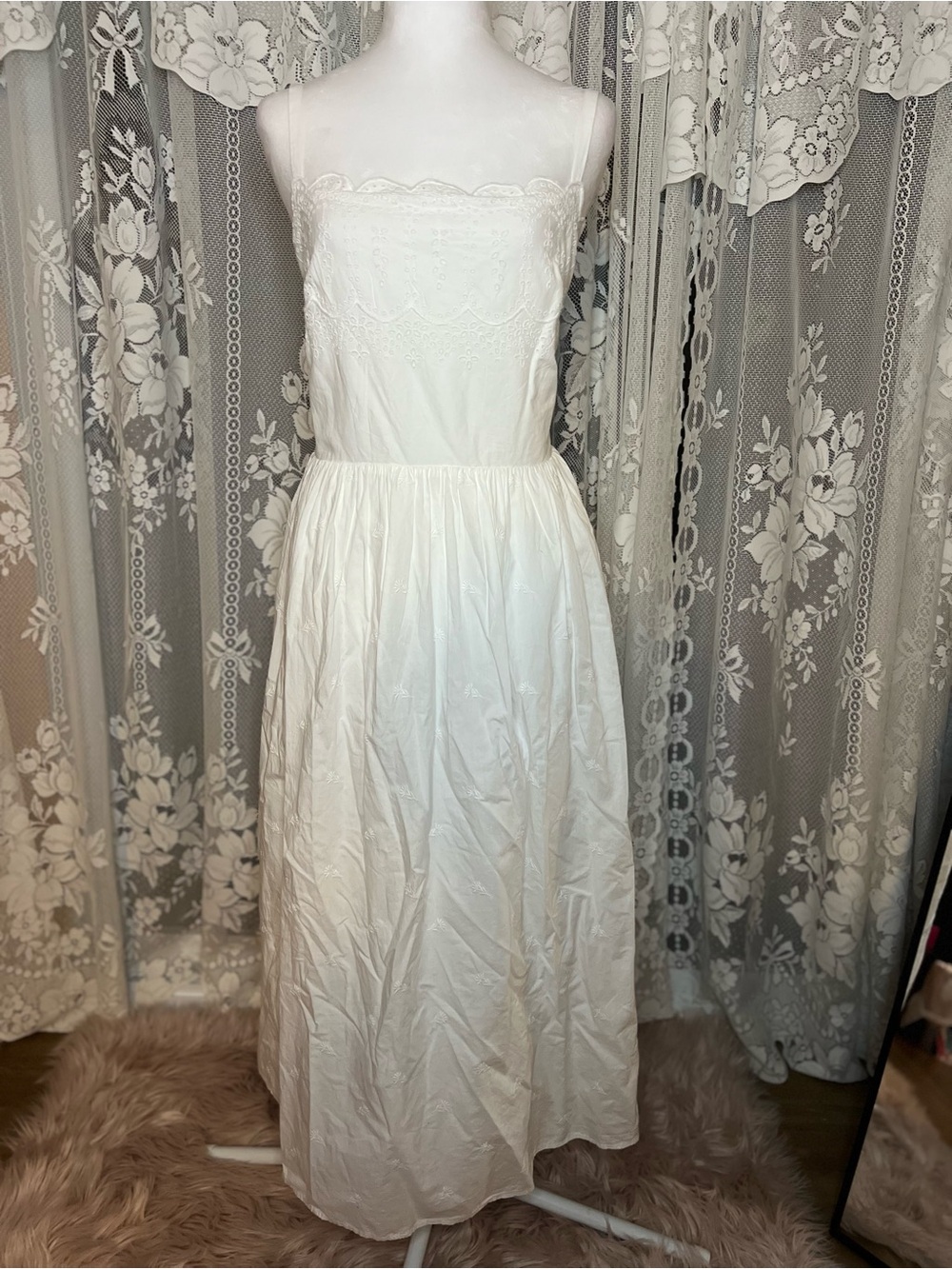 NWT GAP White Eyelet Maxi Dress Large